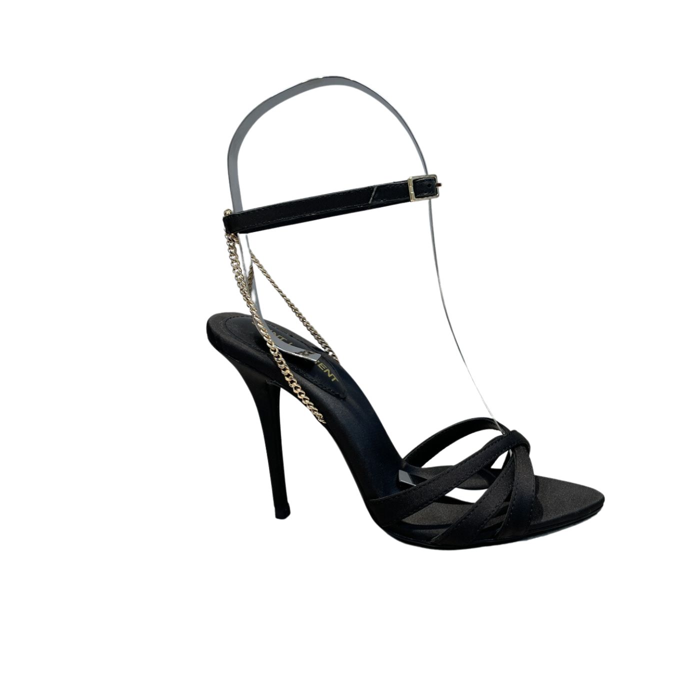 Sa1nt Lau*nt Melody Sandals In Crepe Satin Black For Women 7315611UUKK1000