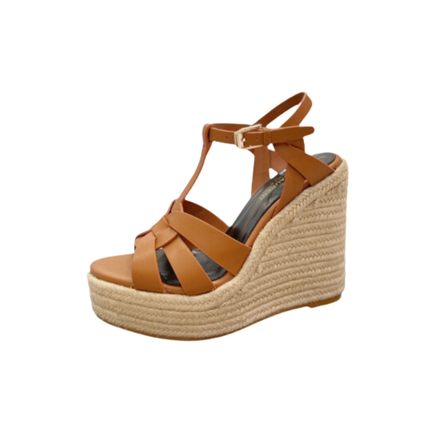 Sa1nt Lau*nt Tribute Espadrilles In Smooth Brown For Women