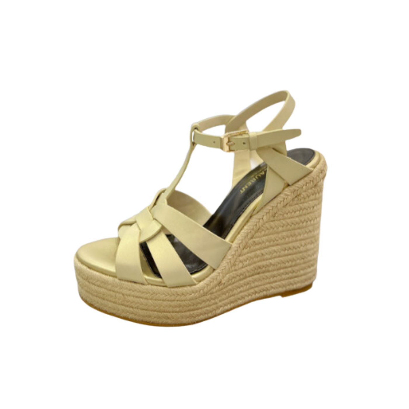 Sa1nt Lau*nt Tribute Espadrilles In Smooth Beige For Women