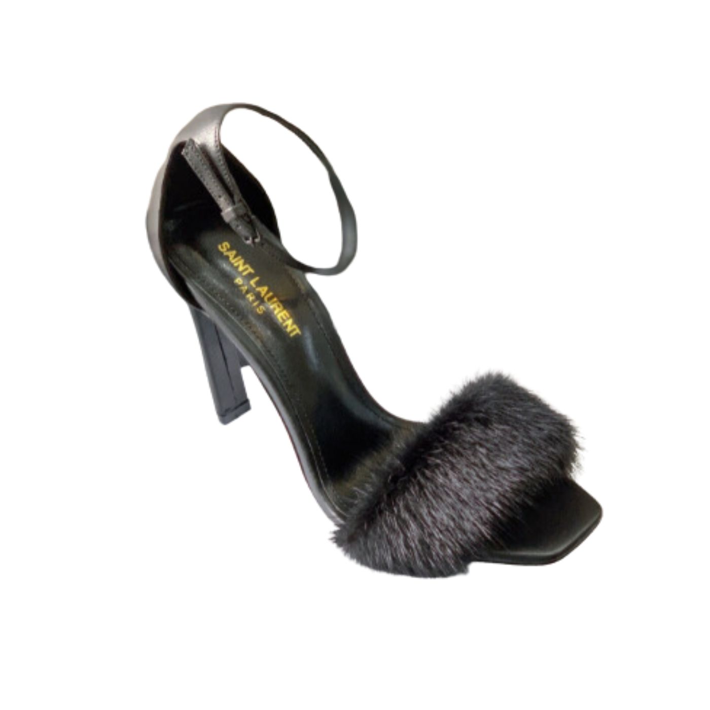 Sa1nt Lau*nt Bea Ankle Strap Sandals Black For Women