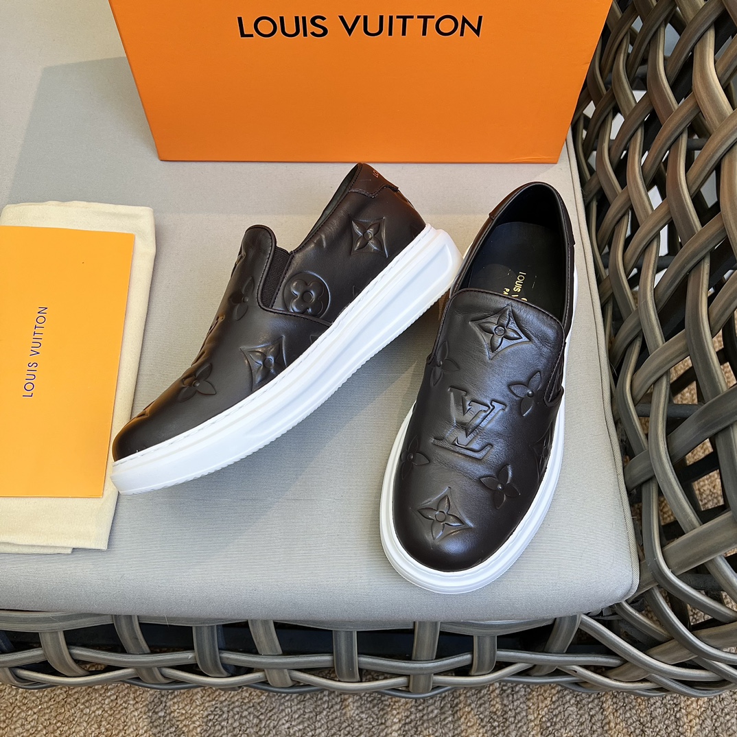 L0vis Vvtt0n Beverly Hills Slip On Brown For Men