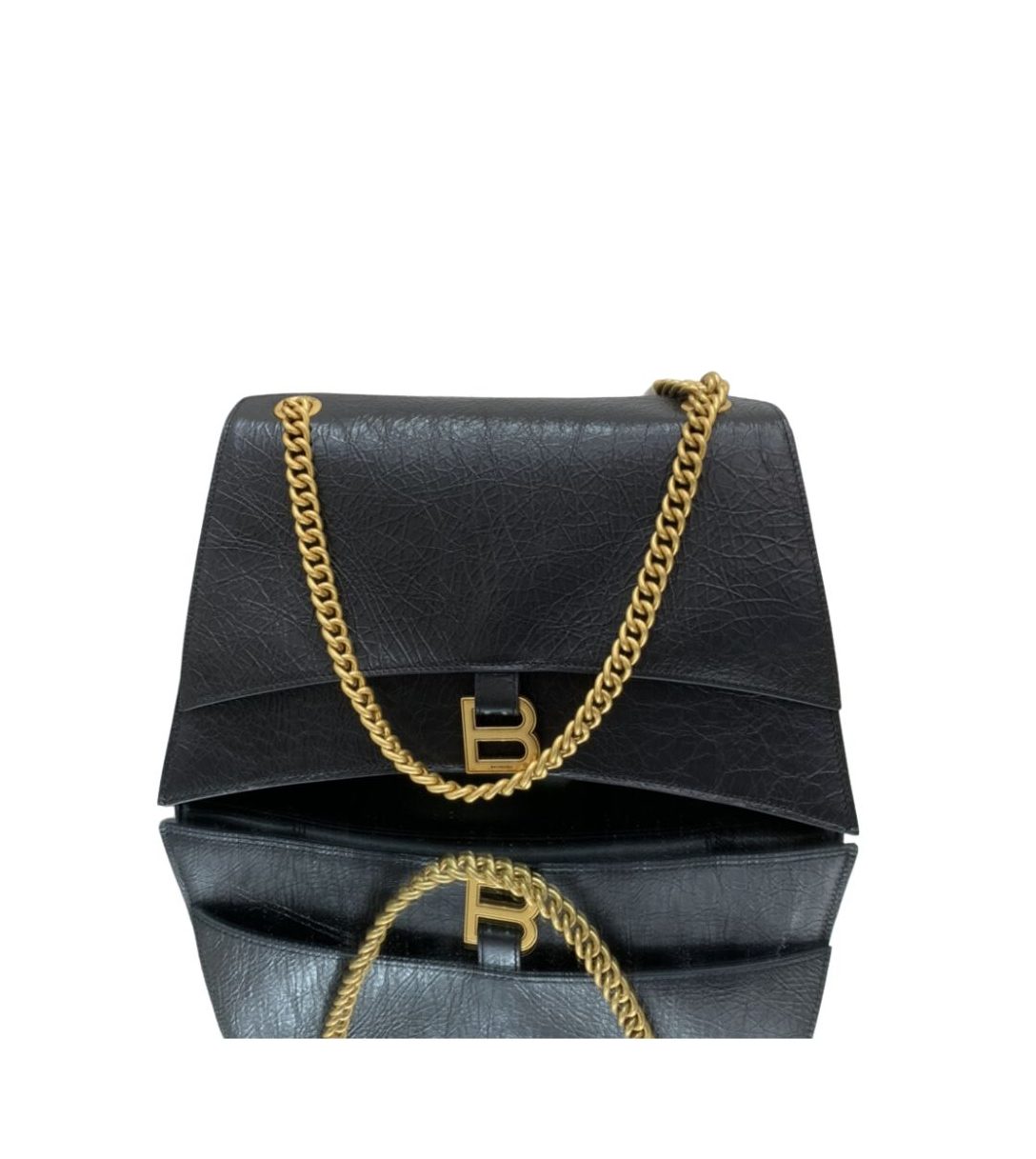 Ba1en*iaga Crush Medium Chain Bag In Black For Women 12in/ 31cm