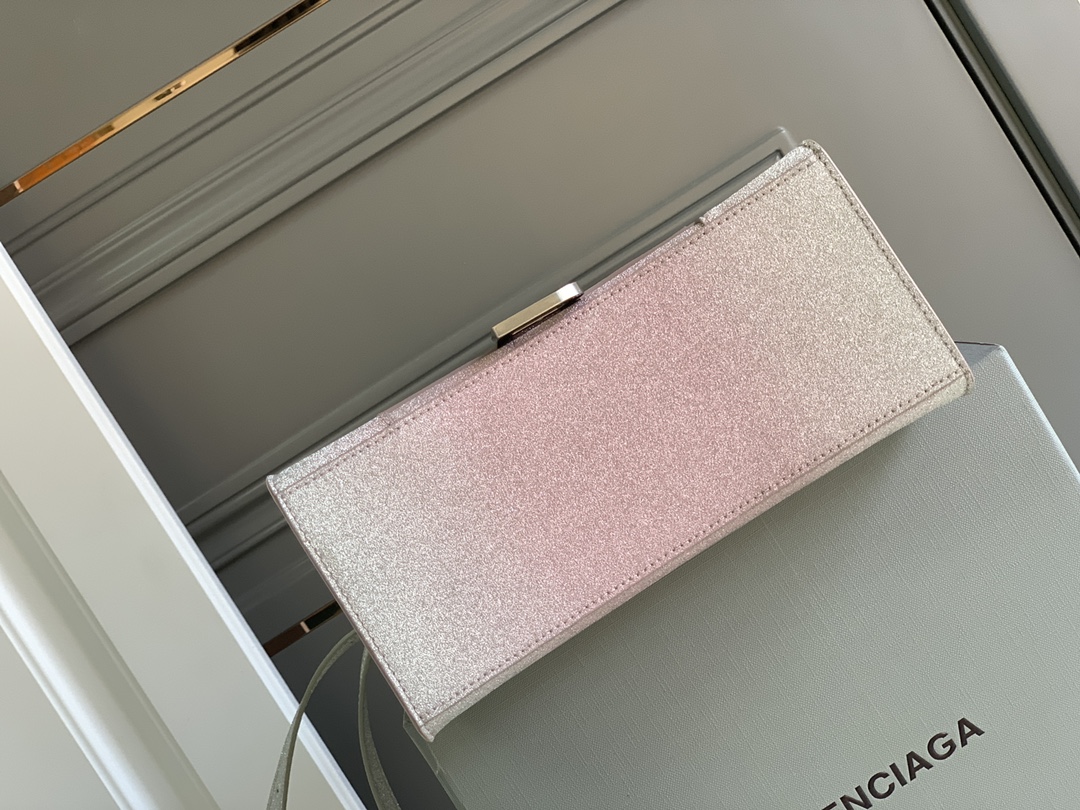 Ba1en*iaga Hourglass Small Handbag In Pink/Blue For Women 9in/23 cm