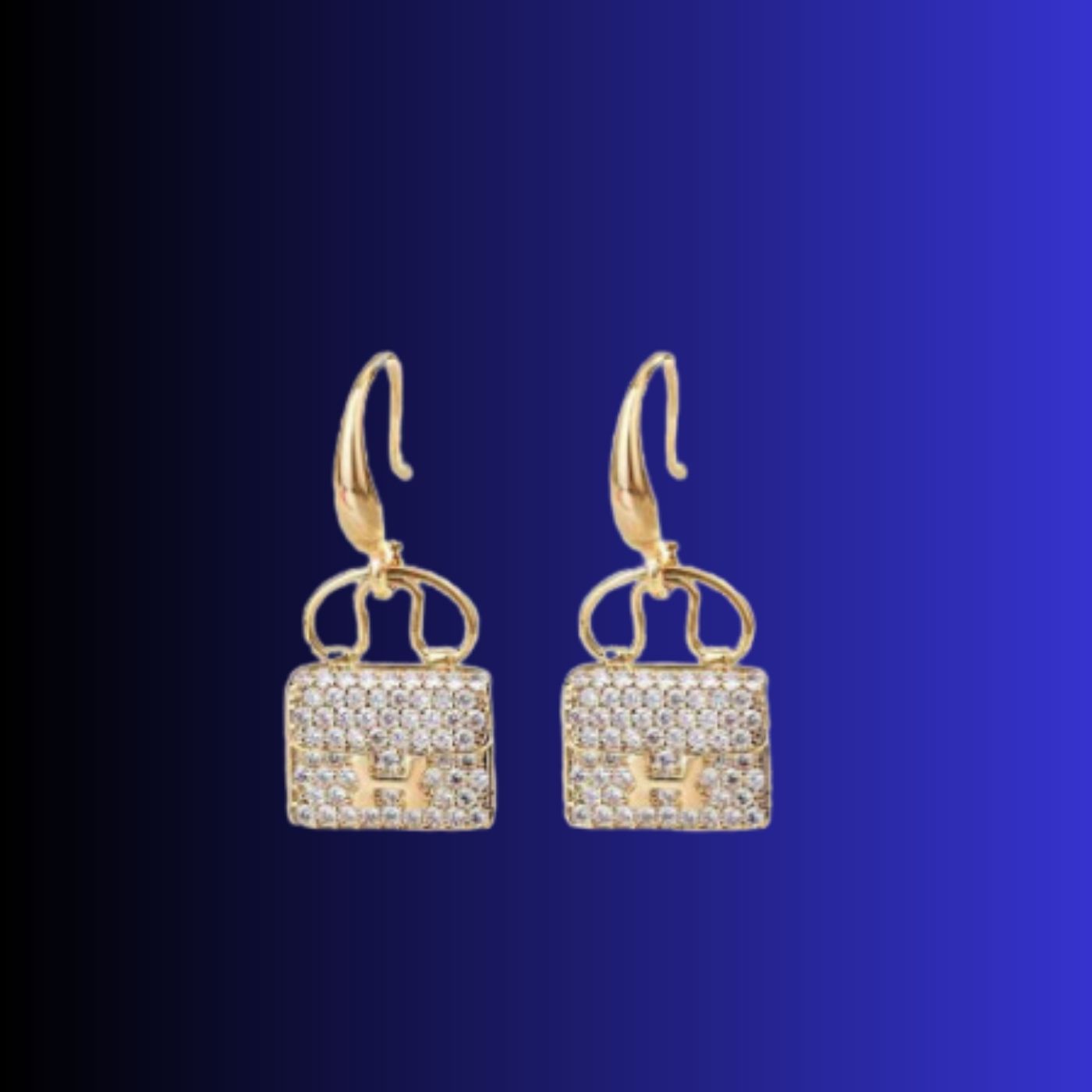 H**me5 Amulettes Constance Earrings Gold Tone For Women