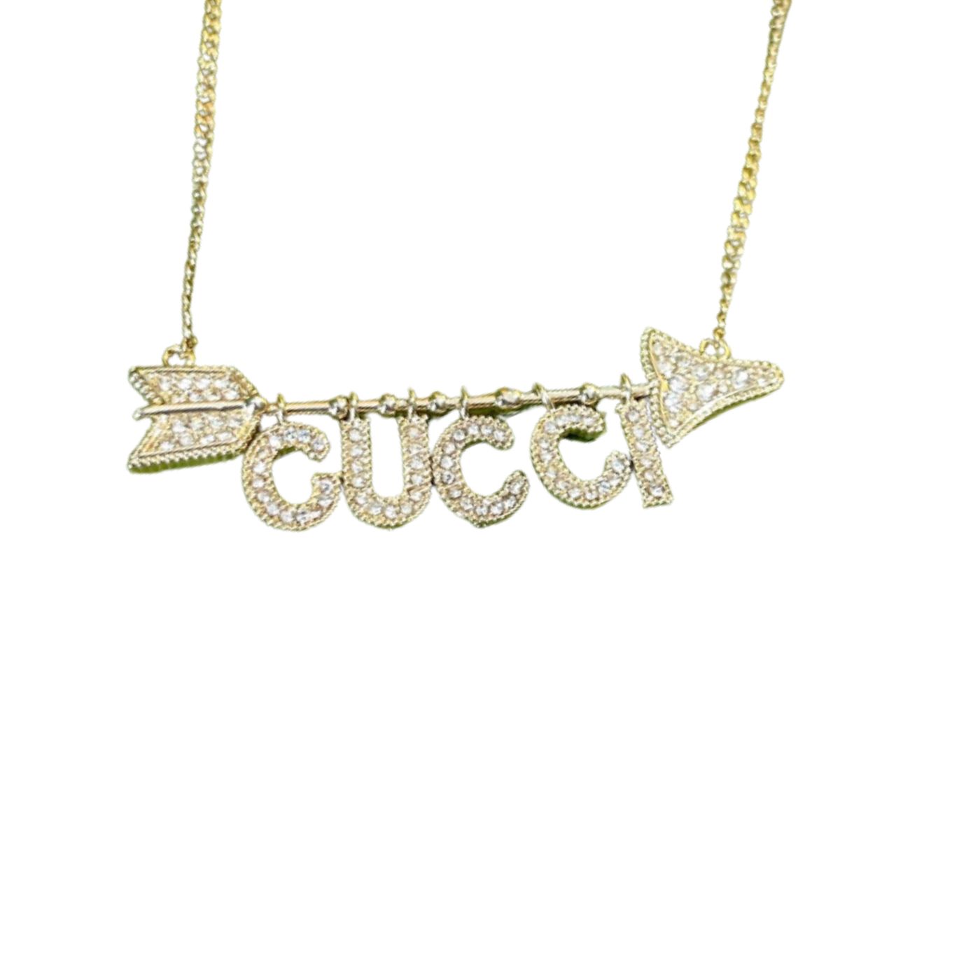 Gvc*1 Arrow Letters Necklace Gold For Women