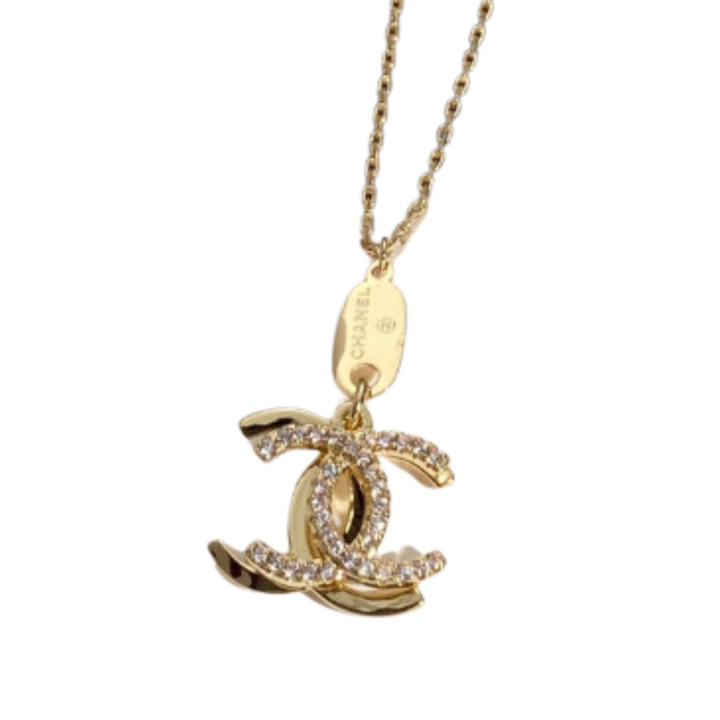 Ch**el Double C Necklace Gold For Women