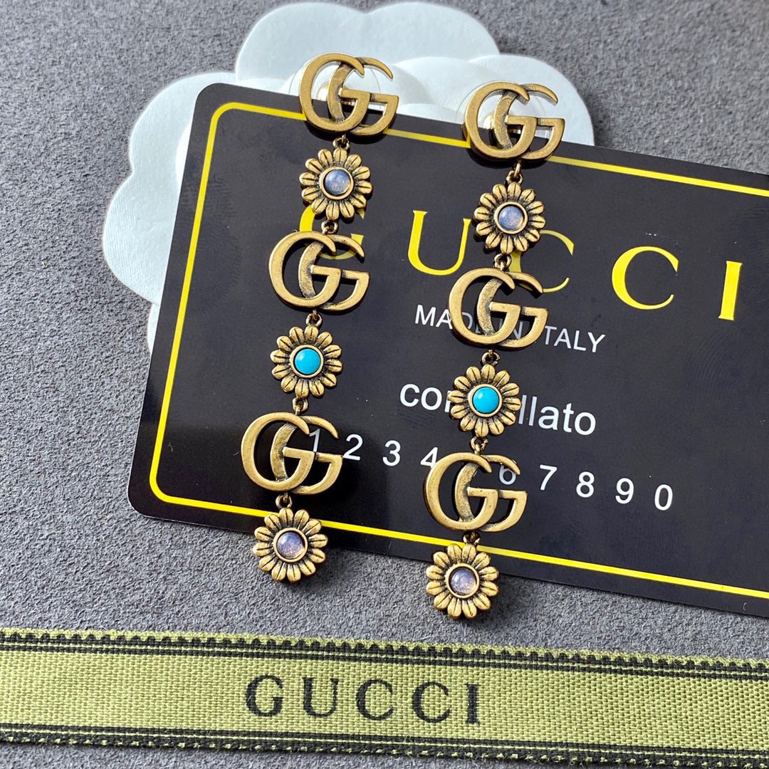 Gvc*1 Double G Earrings Gold For Women
