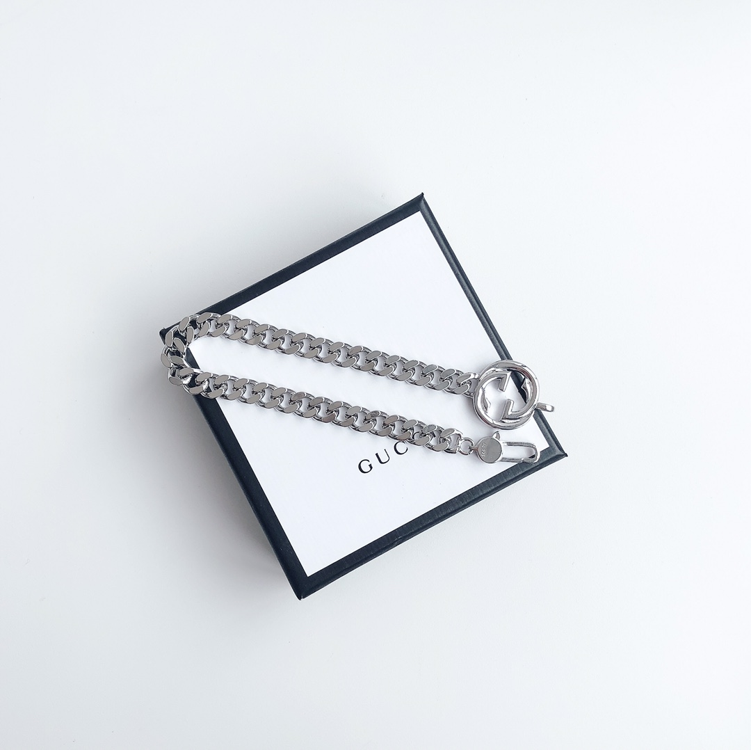 Gvc*1 Double G Flat Bracelet Silver For Women