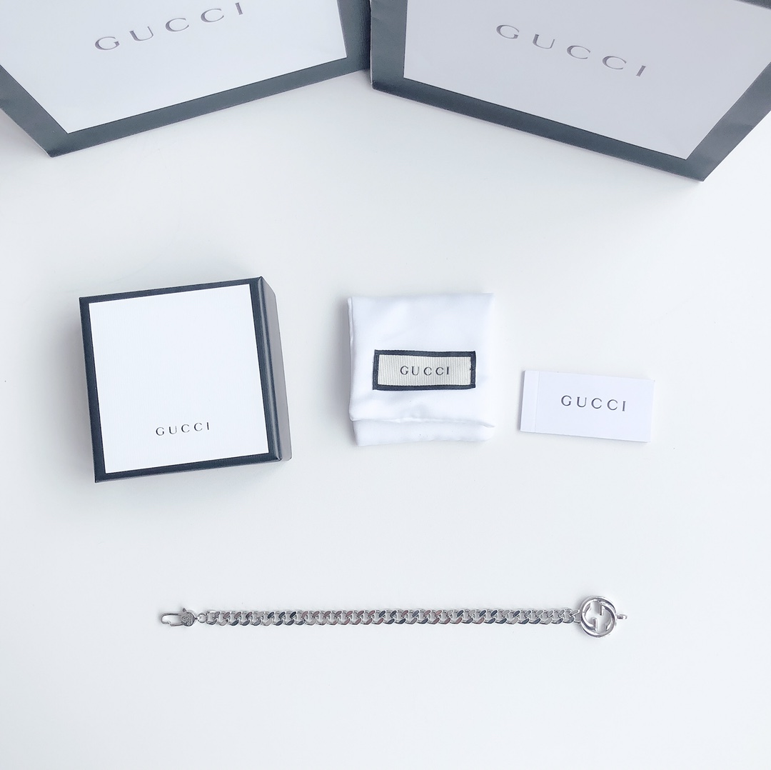 Gvc*1 Double G Flat Bracelet Silver For Women