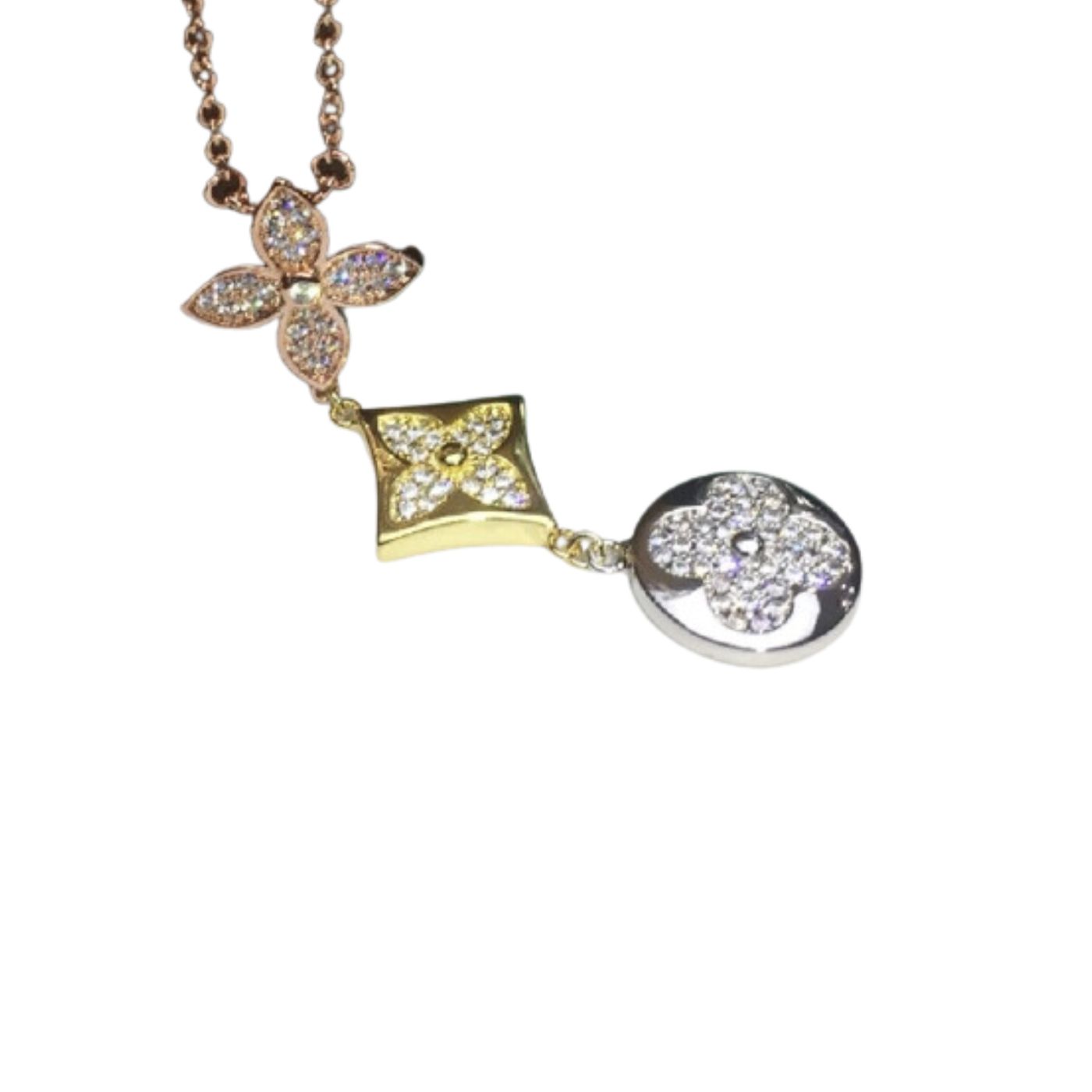 L0vis Vvtt0n Flower Necklace Silver For Women