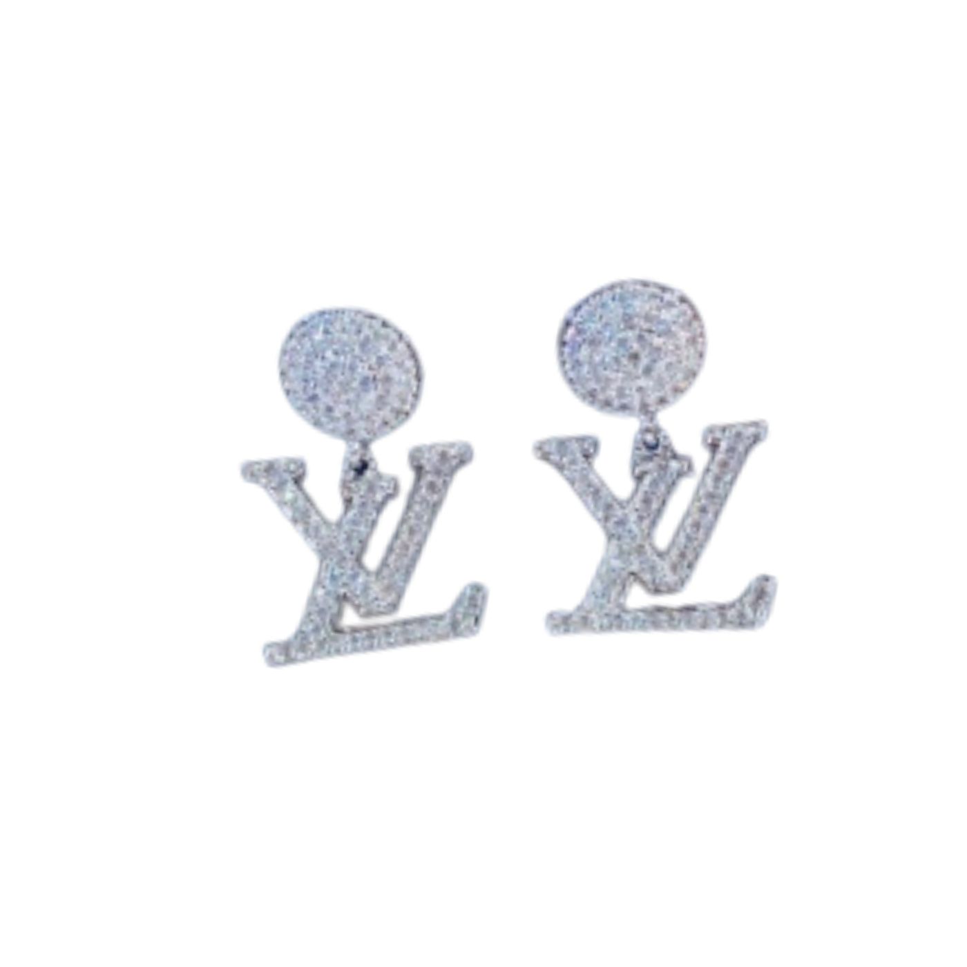 L0vis Vvtt0n LV Iconic Twinkle Earrings Silver Tone For Women