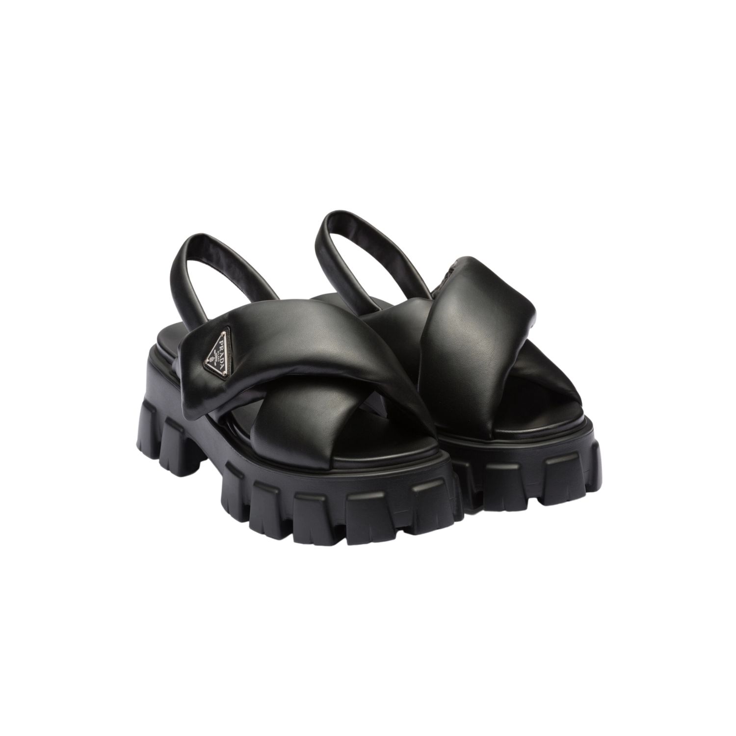 Monolith Padded Nappa Leather Sandals For Women 1X123N_2DL8_F0002_F_055