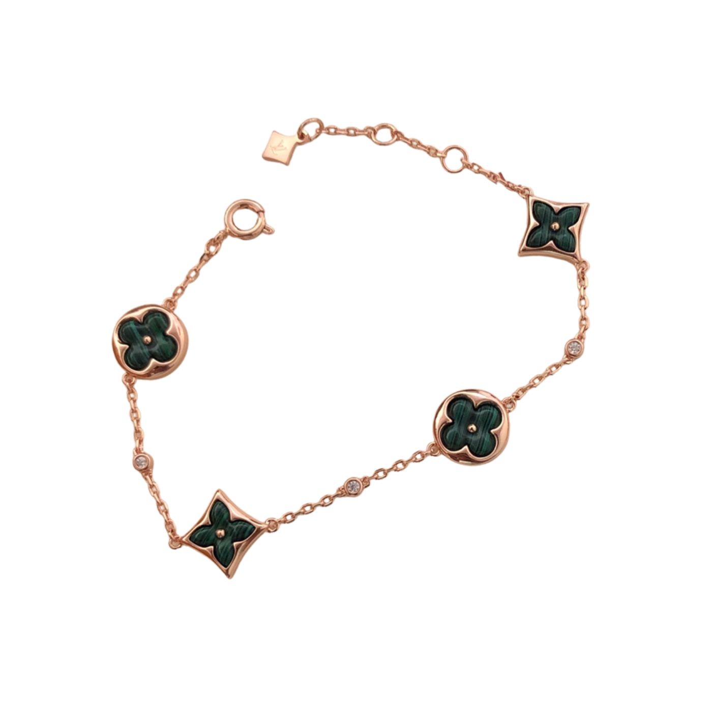 L0vis Vvtt0n Natural Malachite Bracelet Green For Women