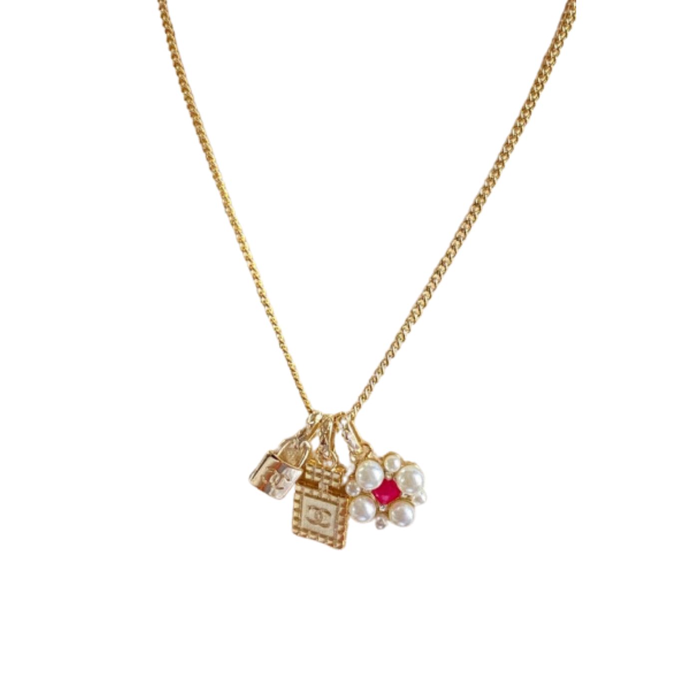 Ch**el Padlock Necklace Gold For Women