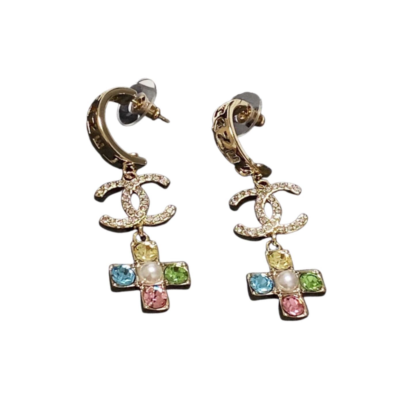 Ch**el Rivet Earrings Gold For Women