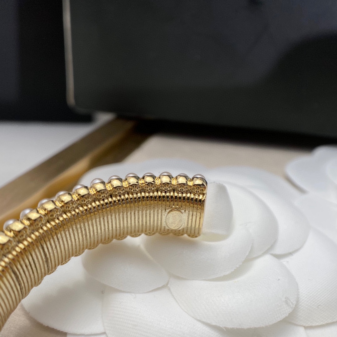 Ch**el Pearls Bracelet Gold For Women