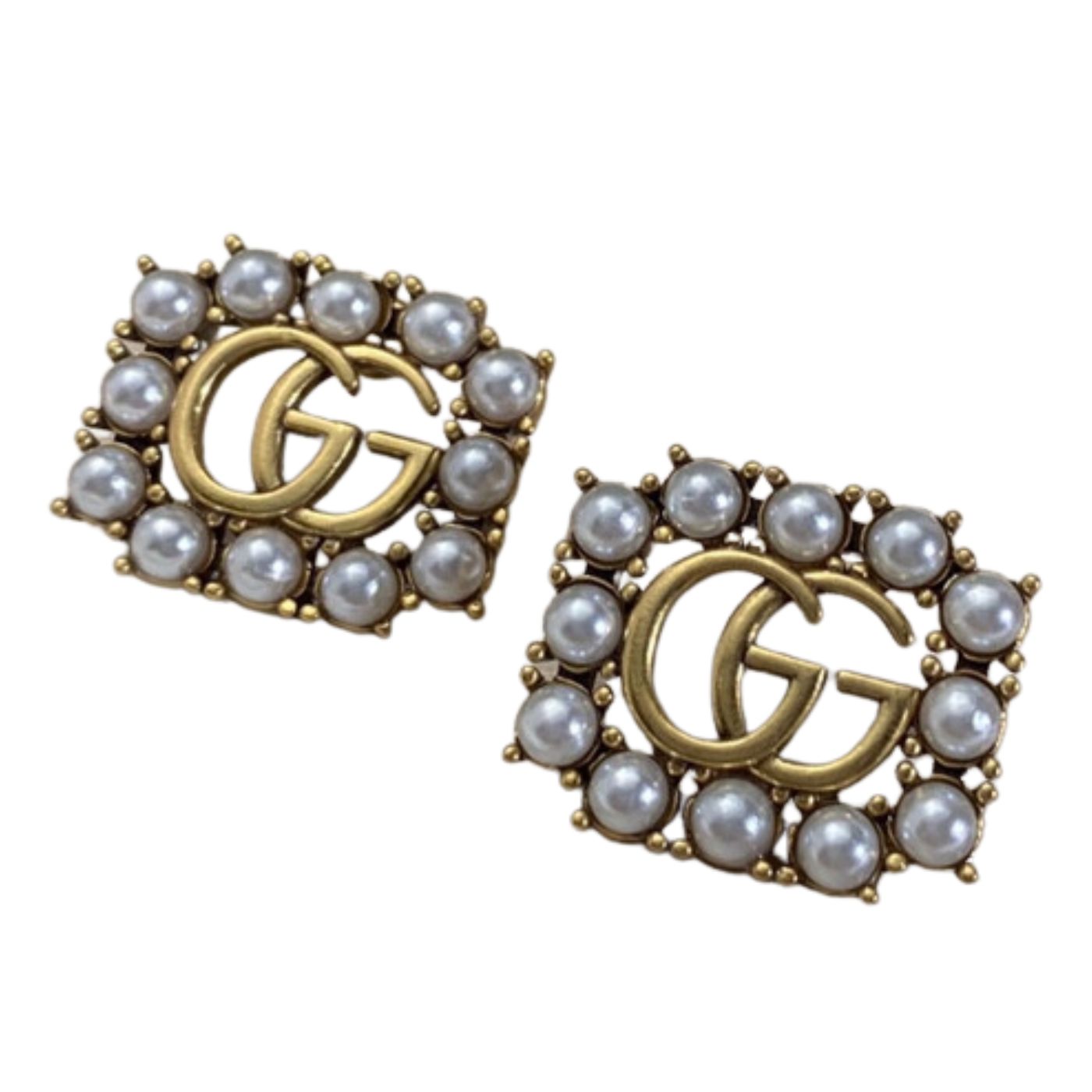 Gvc*1 Double G Earrings White For Women