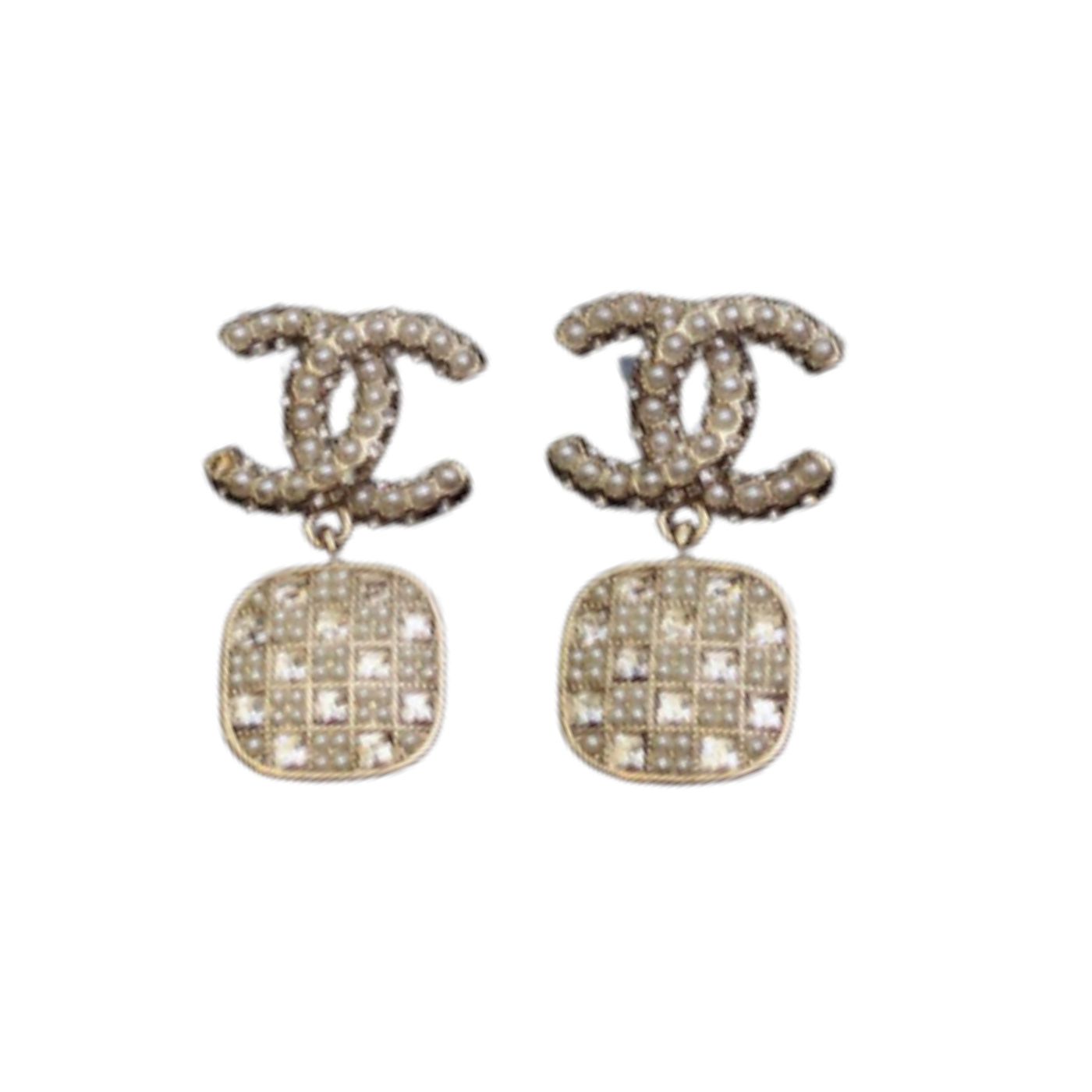 Ch**el Stud Earrings Gold For Women