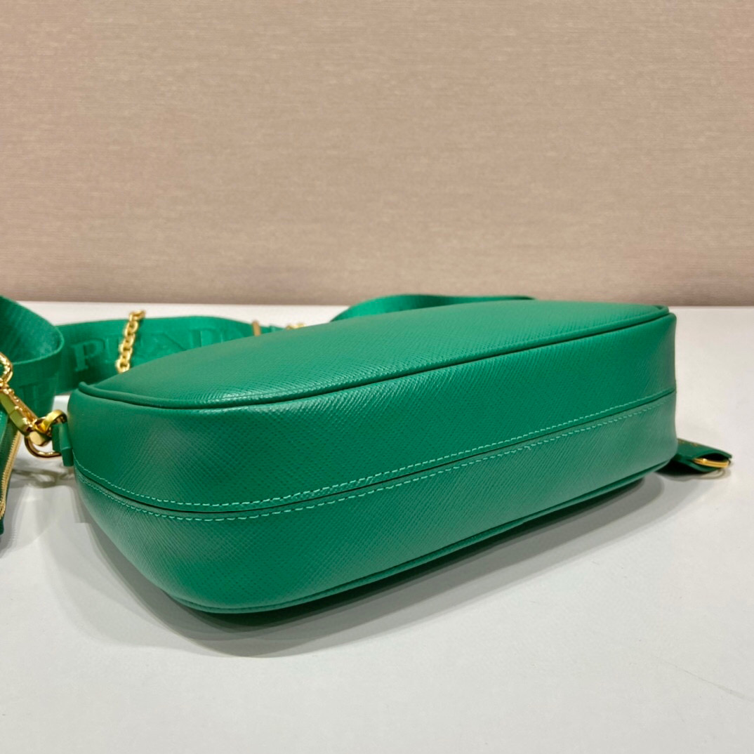 Pra*a Re-Edition 2005 Saffiano Bag In Green For Women 8.6 in/ 22 cm 1BH204_NZV_F0PCL_V_V2M