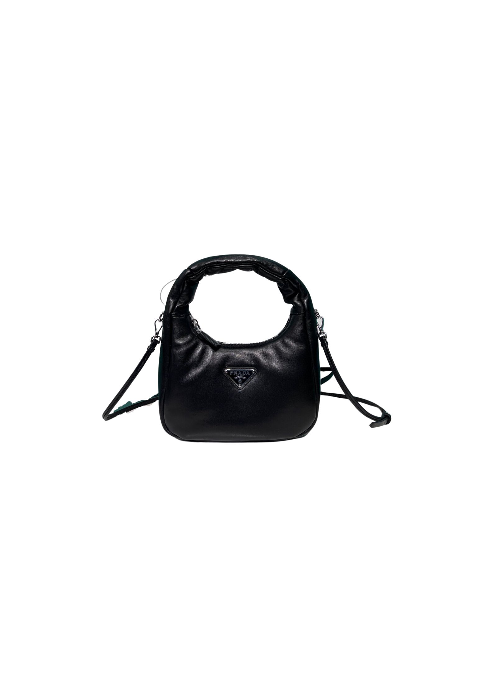 Pra*a Soft Padded Nappa Mini-Bag In Black For Women 8.2 in/ 21cm 1BA384_2DYI_F0002_V_OVM