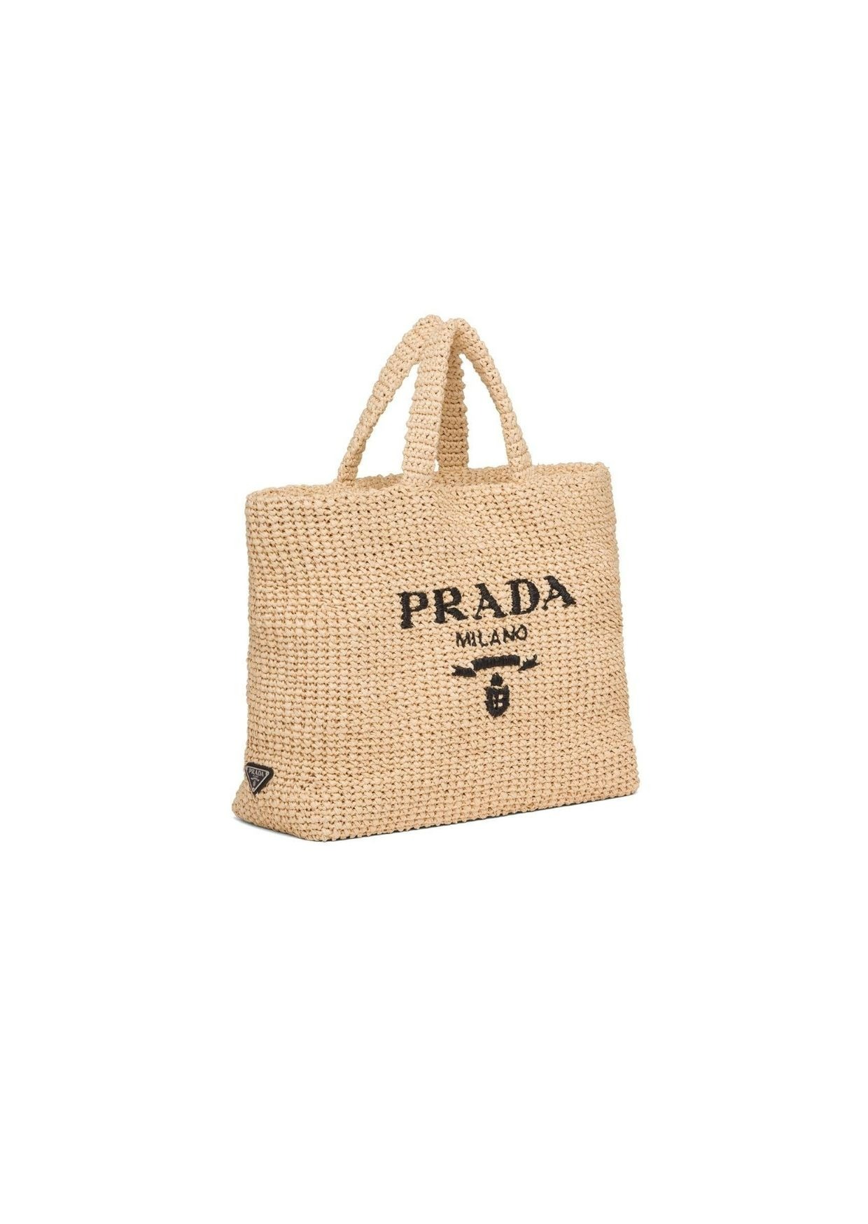 Pra*a Raffia Tote Bag Beige For Women, Women’s Bags 18.5in/47cm