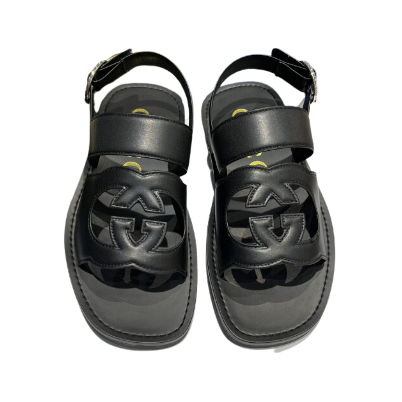 Gvc*1 Interlocking-G Sandal Black For Men 723627 US000 1000
