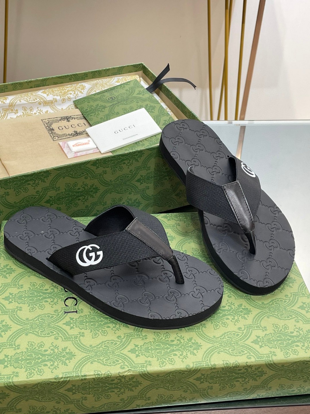 Gvc*1 Thong Sandal Black For Men