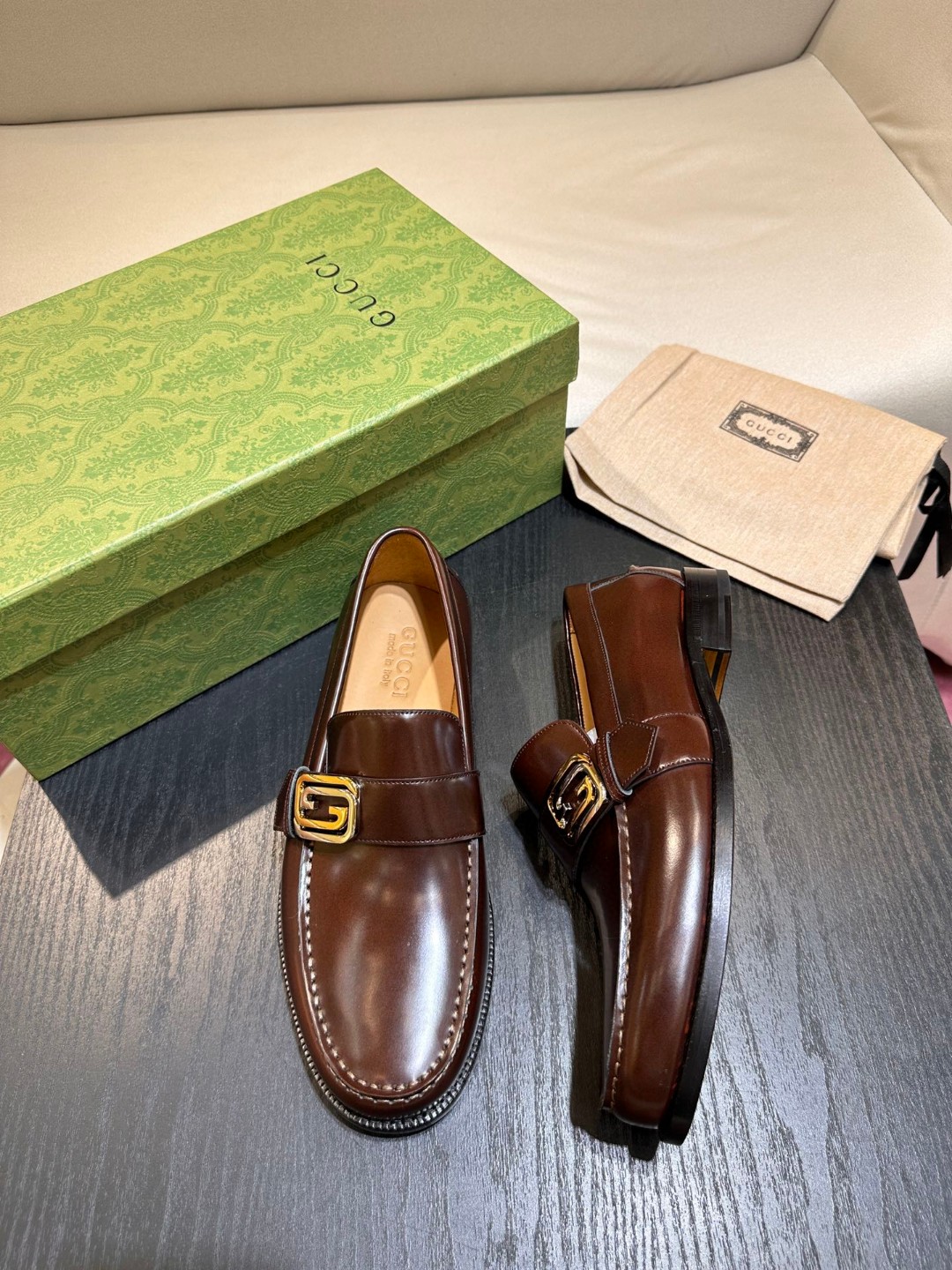 Gvc*1 Interlocking G Loafer Brown For Men