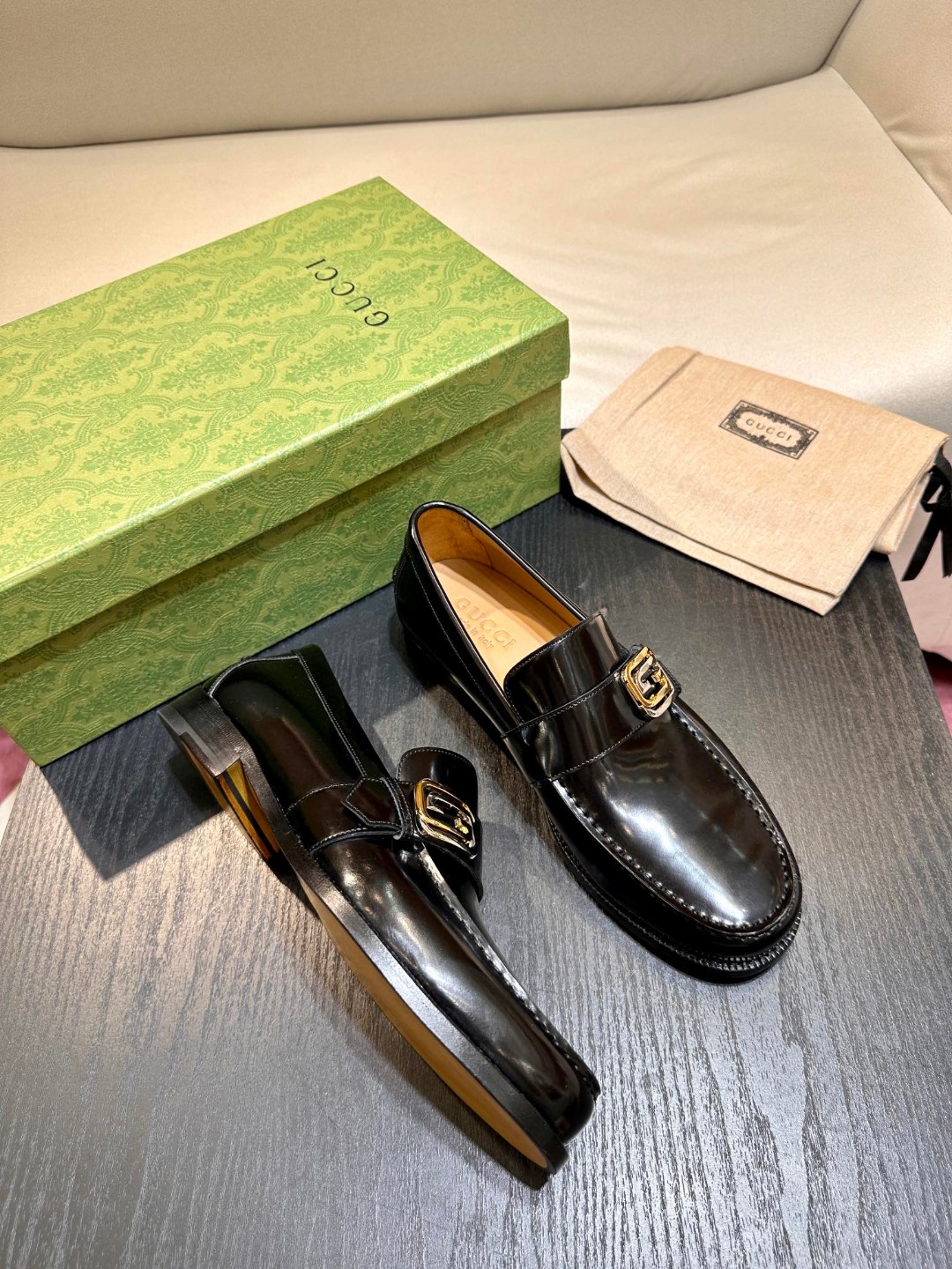 Gvc*1 Interlocking G Loafer Black For Men