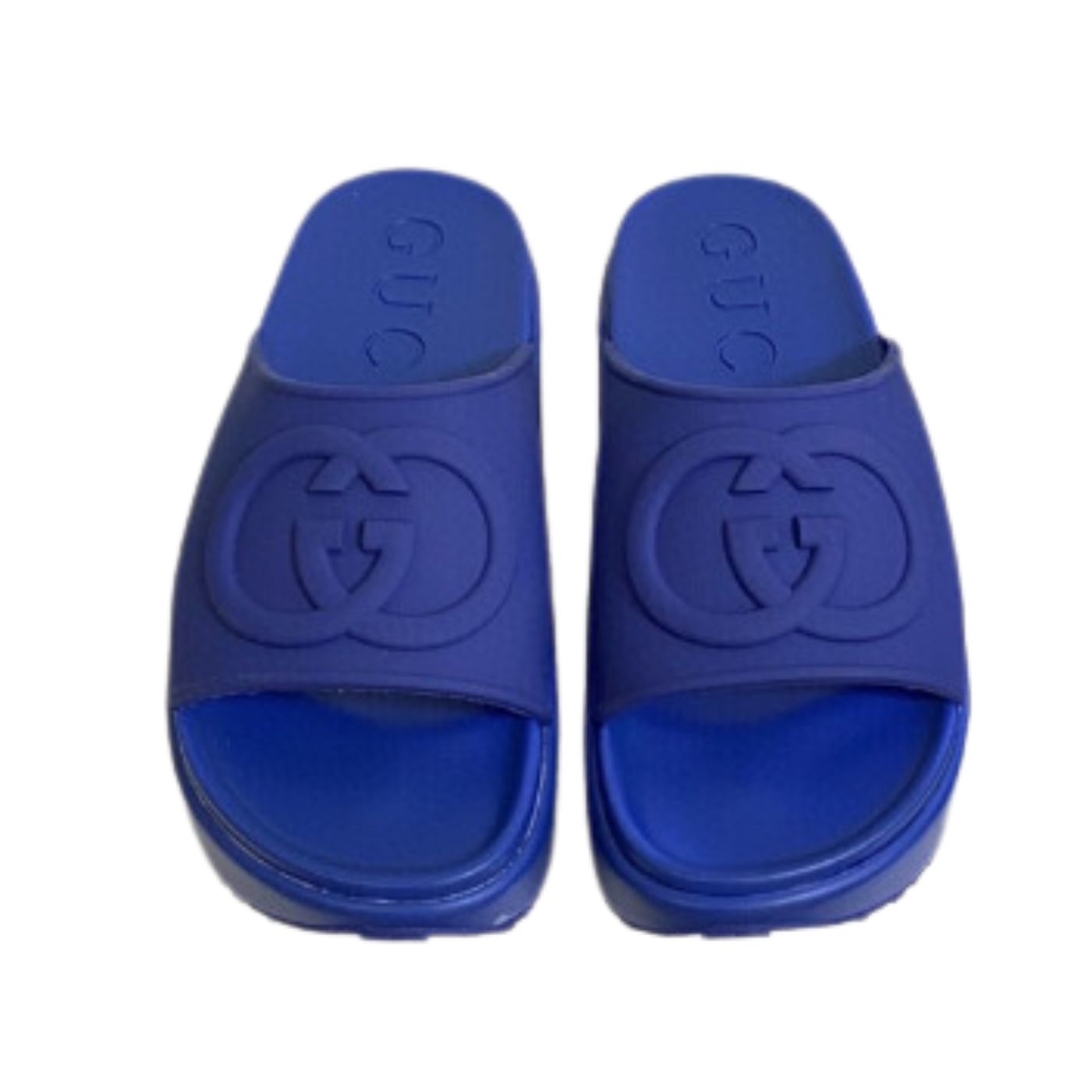 Gvc*1 Interlocking G Slide Sandal Blue For Men
