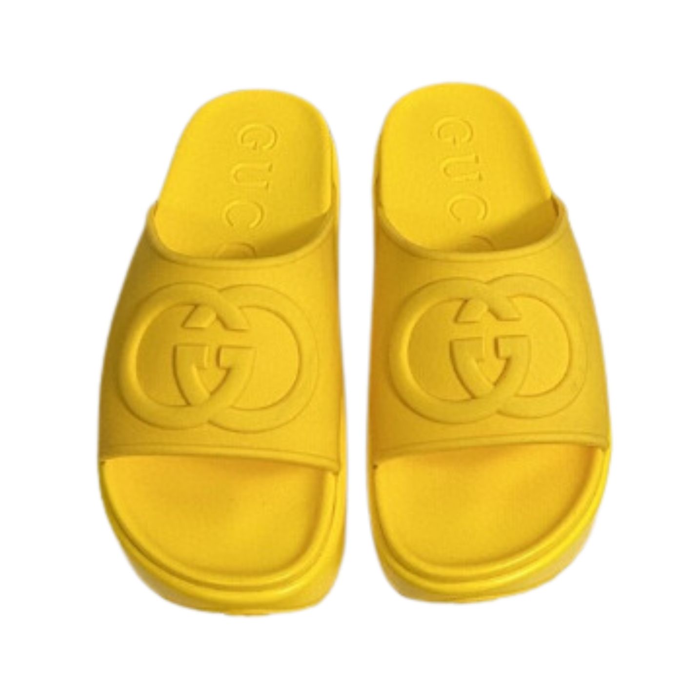 Gvc*1 Interlocking G Slide Sandal Yellow For Men