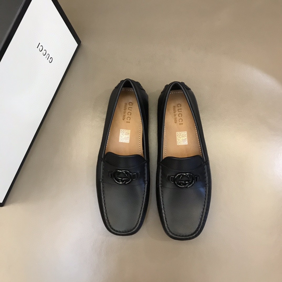 Loafer With Interlocking G Black For Men