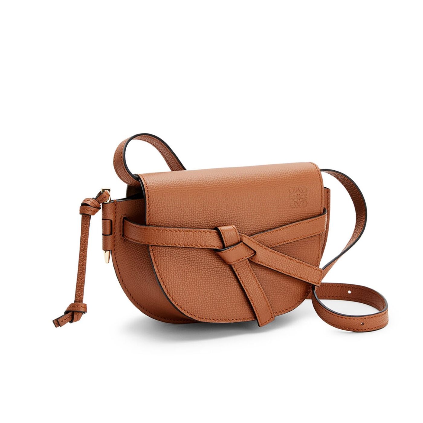 L0ew* Mini Gate Dual Bag Brown For Women 8.3in / 21cm