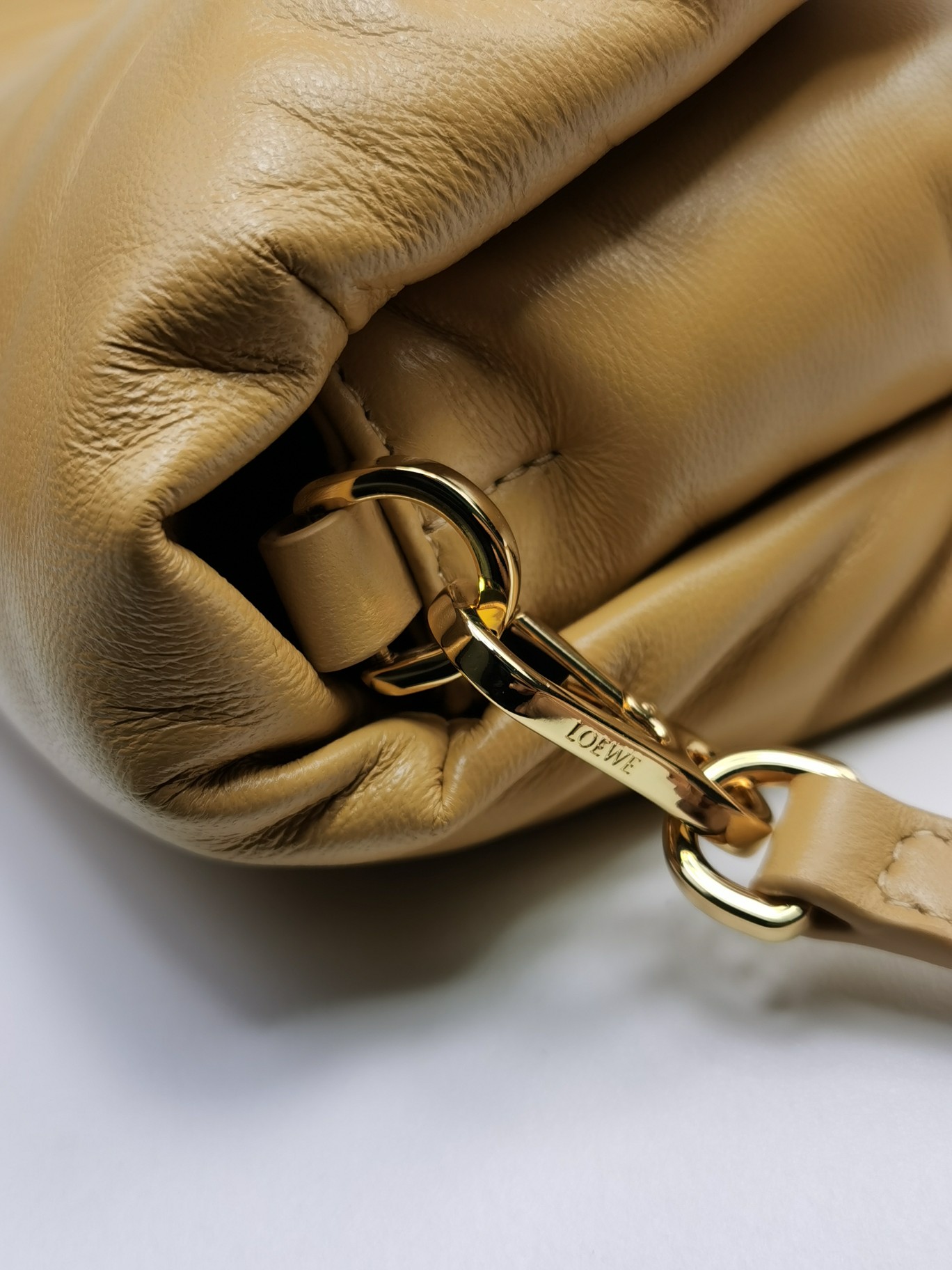 L0ew* Mini Puffer Goya Bag Black/Beige/Green Khaki For Women 7.9in / 20cm A896W56X01