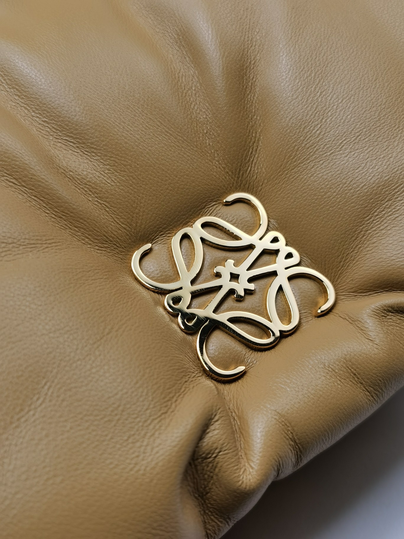 L0ew* Mini Puffer Goya Bag Black/Beige/Green Khaki For Women 7.9in / 20cm A896W56X01