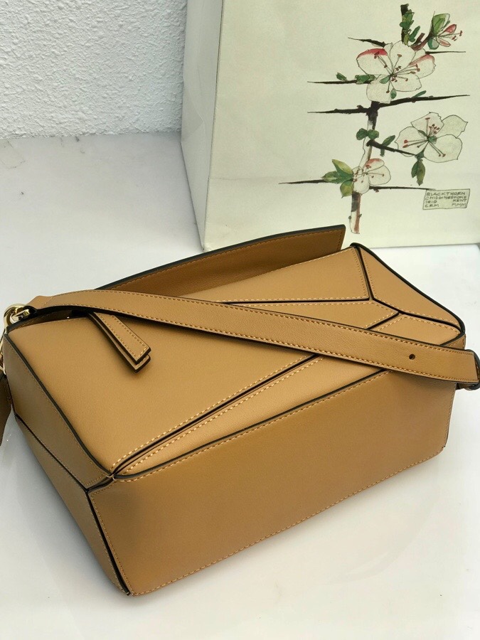 L0ew* Small Puzzle Bag Brown For Women 9.4in / 24cm