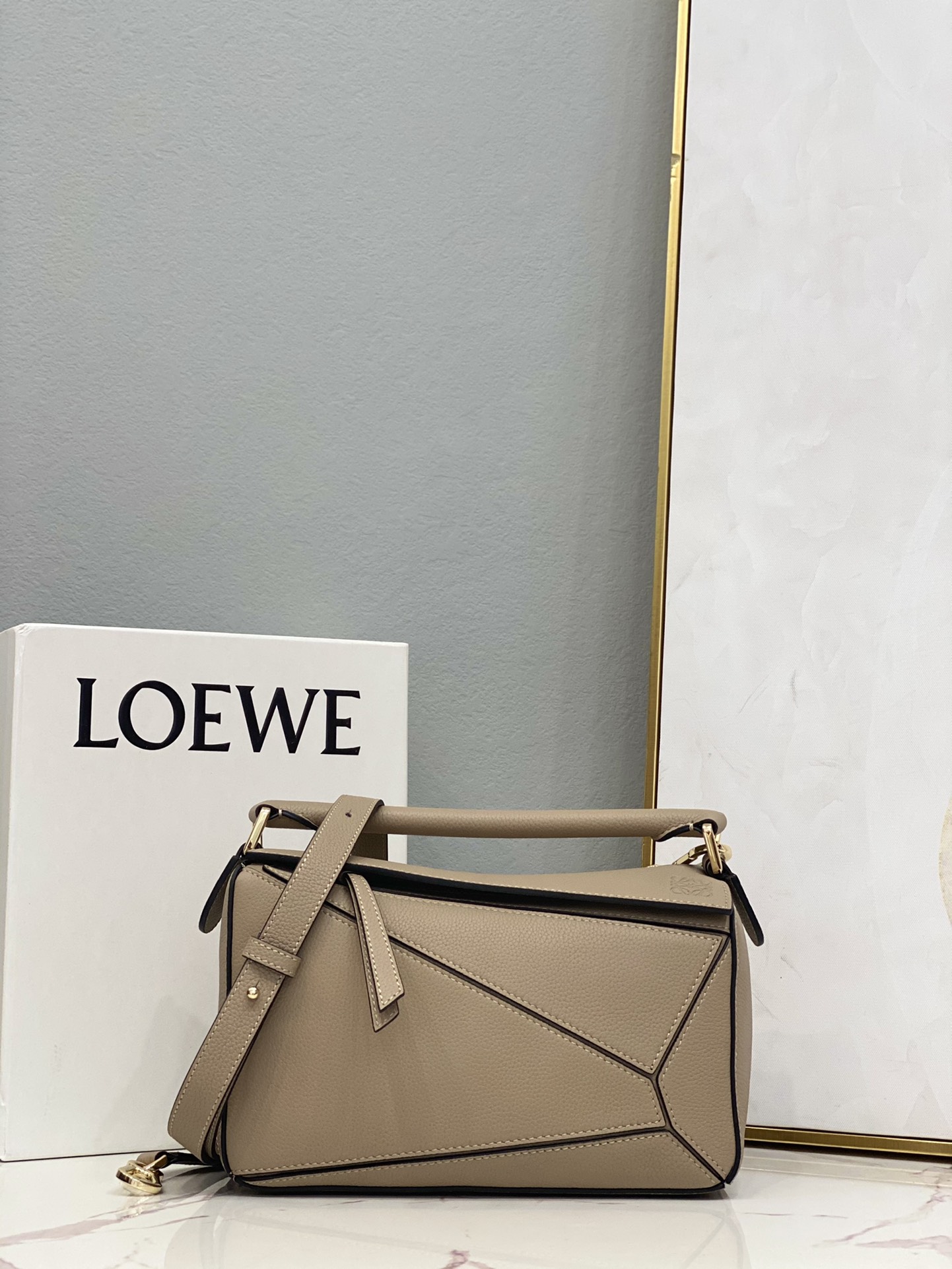 L0ew* Small Puzzle Bag Caramel For Women 9.4in / 24cm