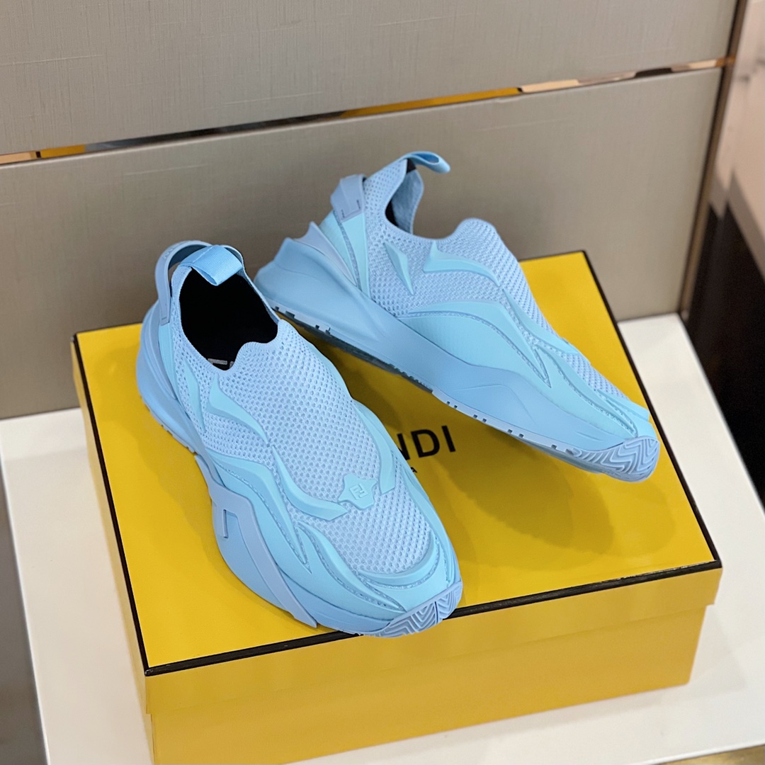 F**di FD Flow Running Sneakers Blue For Men