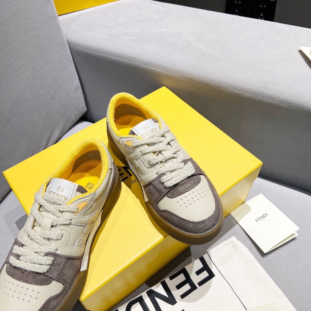 F**di FD Match Low Tops Sneakers Grey For Women 8E8252AHH2F1FHU