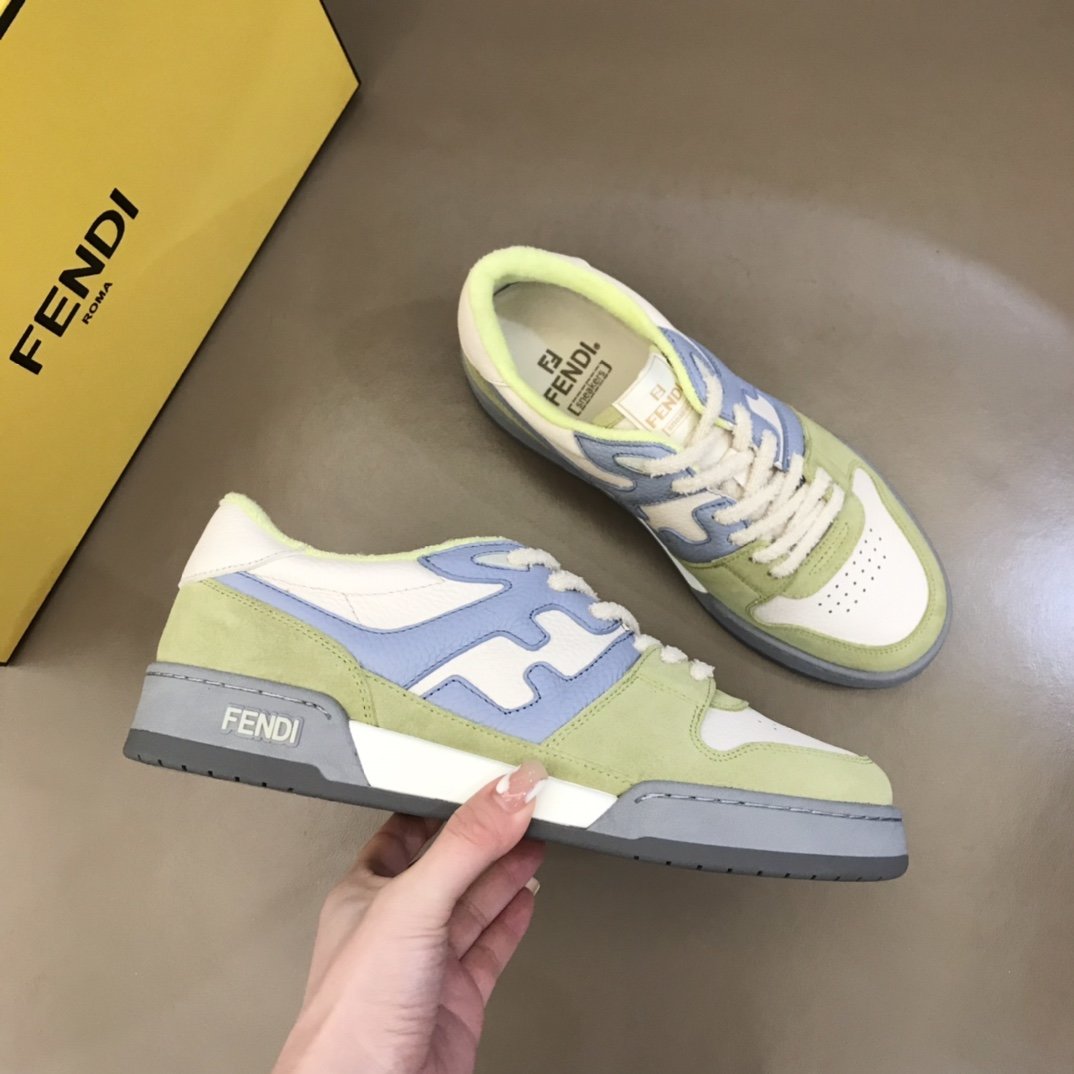 F**di FD Match Low Tops Sneakers Light Green For Men