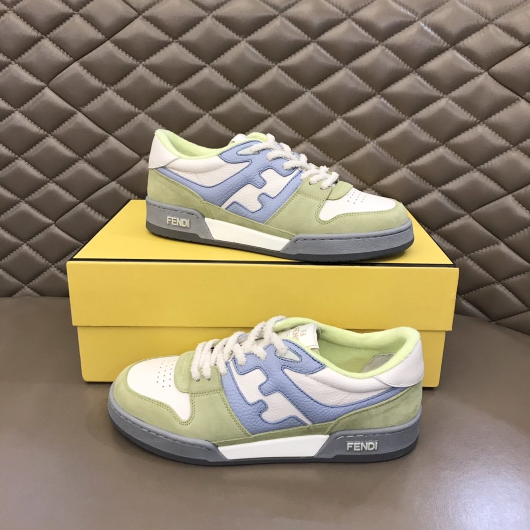 F**di FD Match Low Tops Sneakers Light Green For Men