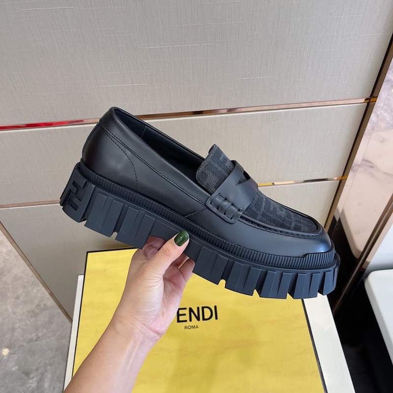 F**di FD O’Lock Nubuck Loafers Black For Men