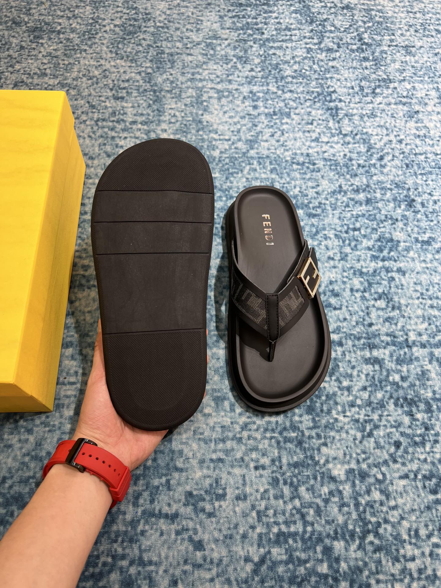 F**di FF Slides Black For Men