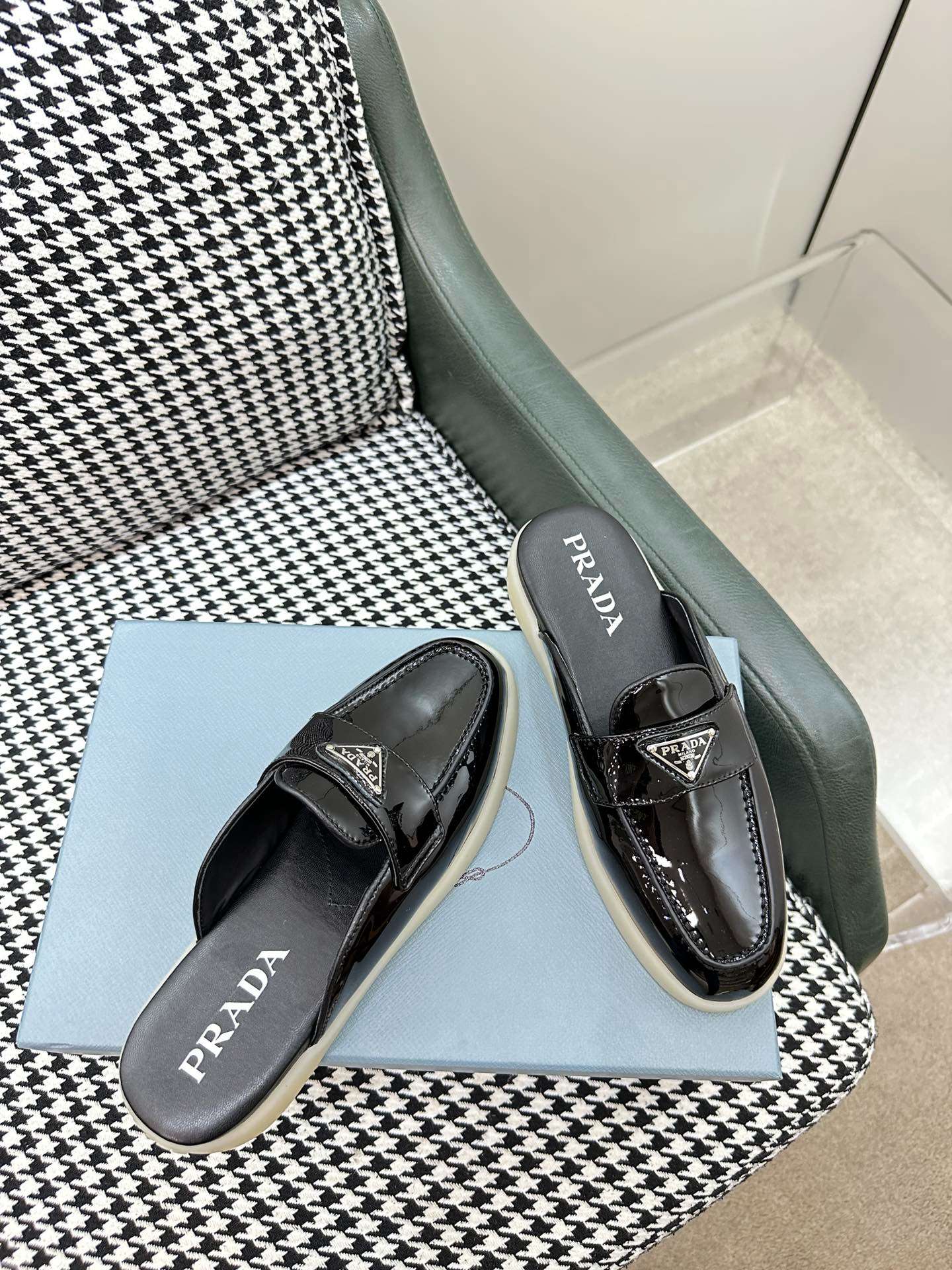 Pra*a Brushed Sabots Black For Women