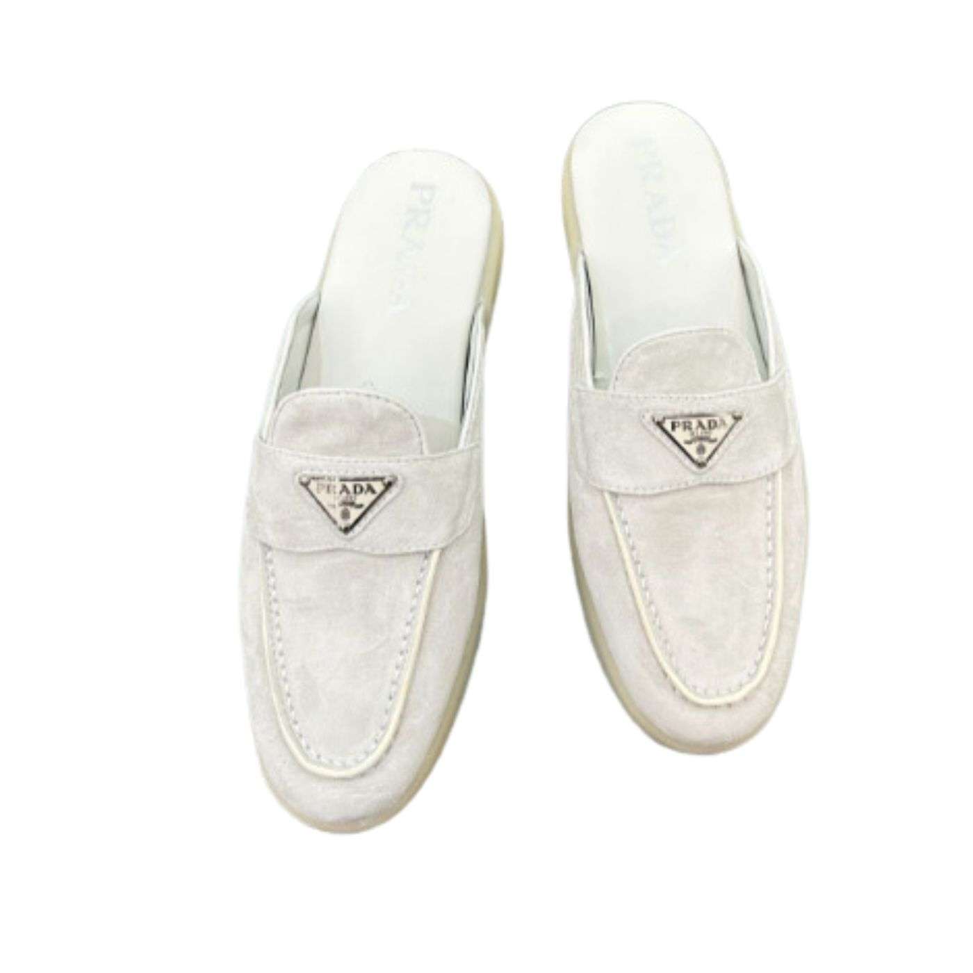 Pra*a Brushed Sabots White For Women