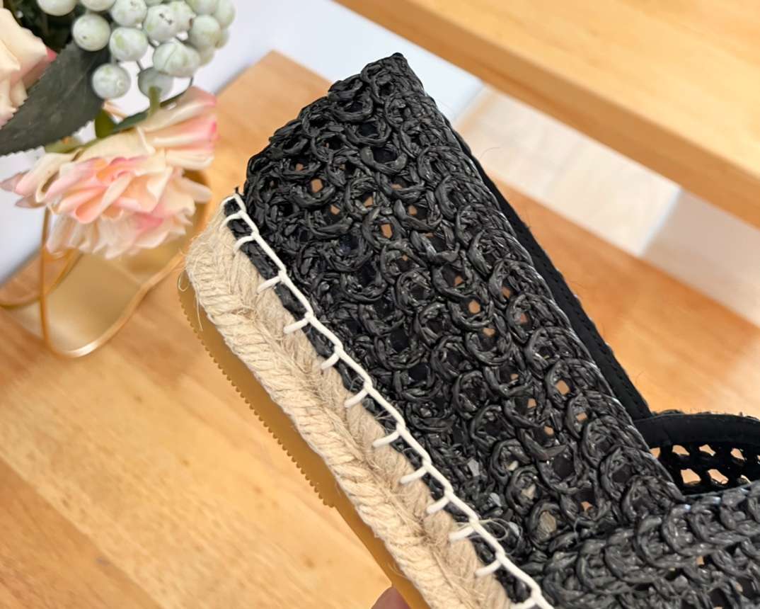 Pra*a Crochet Espadrilles Black For Women 1S055N_3LLQ_F0002_F_020