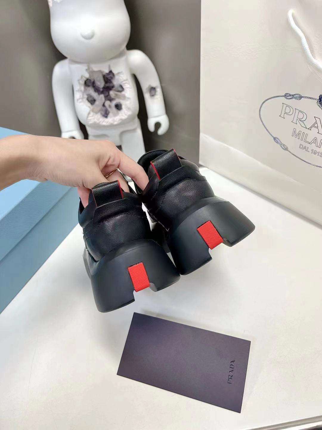 Pra*a Padded Sneakers Black For Women