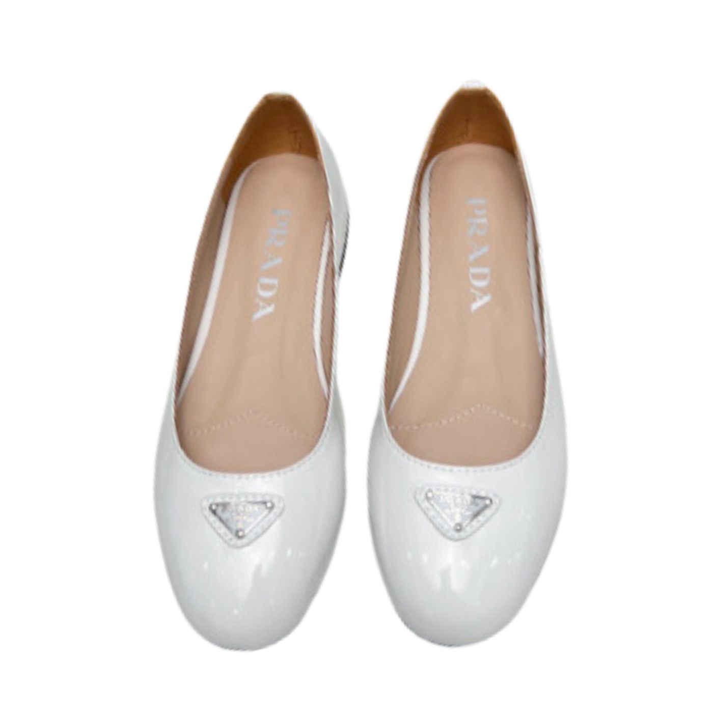 Pra*a Patent Ballerinas White For Women 1F200N_069_F0304_F_015