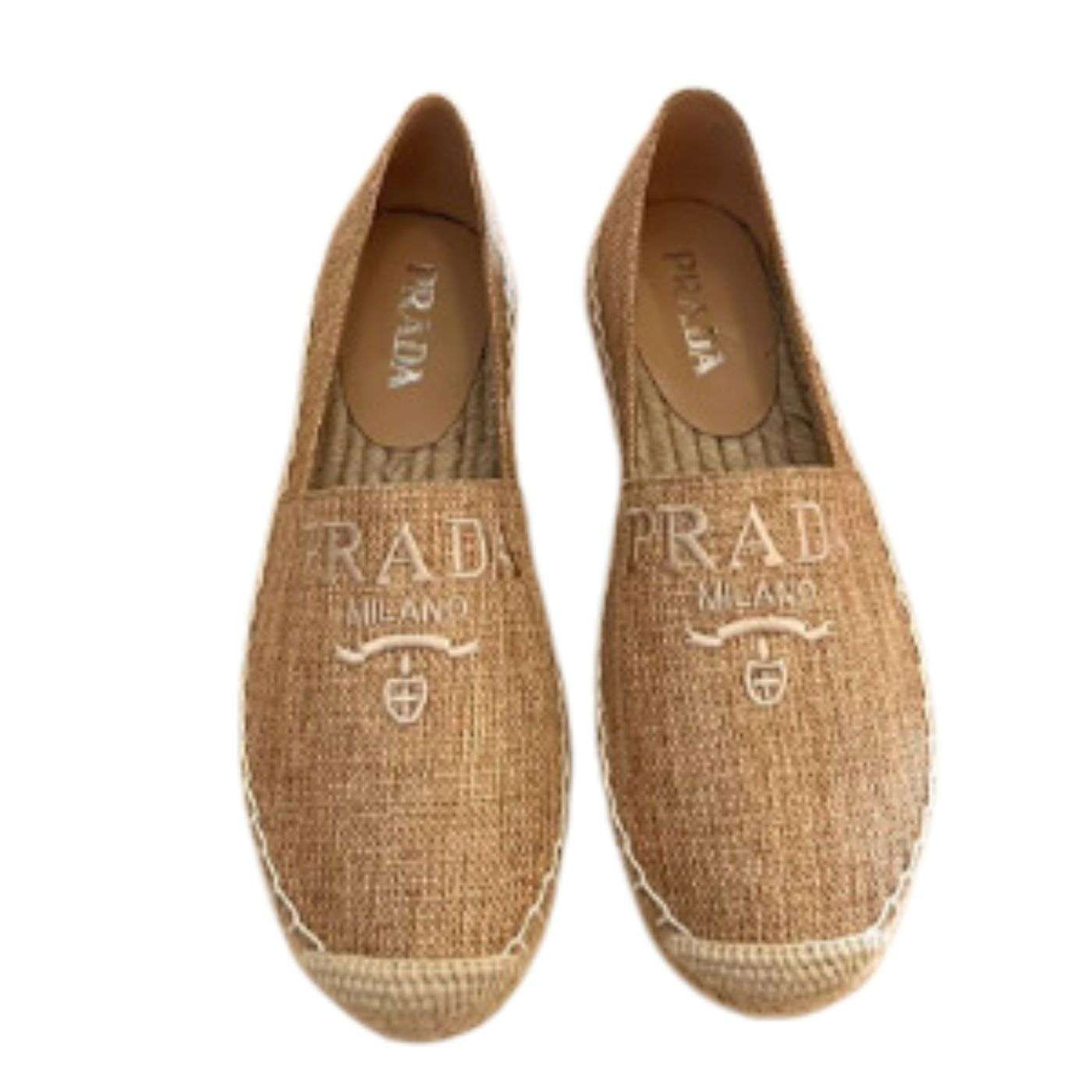 Pra*a Linen Espadrilles Brown For Women