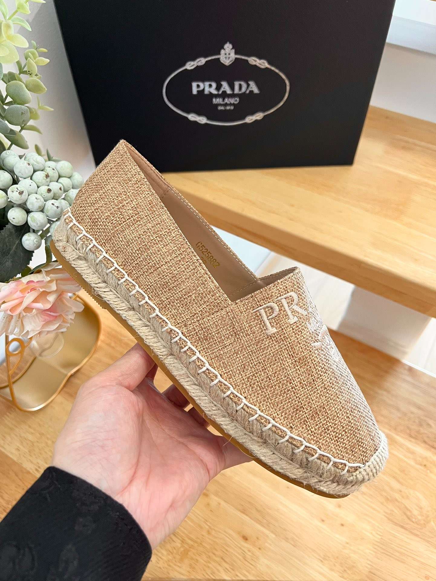 Pra*a Linen Espadrilles Brown For Women